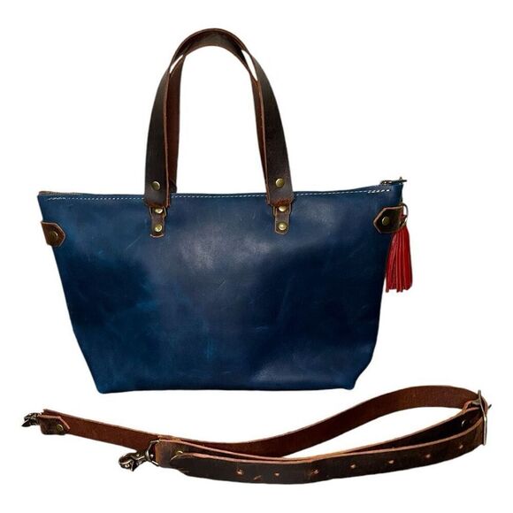 The 70’s Bowler Bag in Indigo Blue - Picture 3 of 7